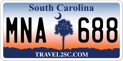 SC license plate MNA688