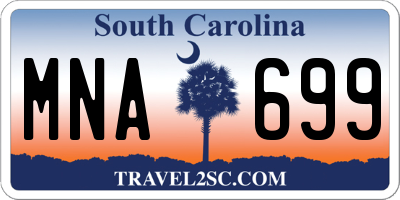 SC license plate MNA699