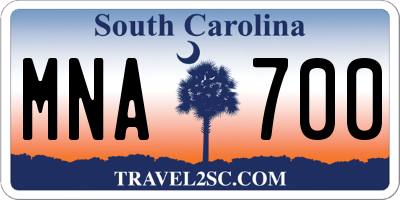 SC license plate MNA700