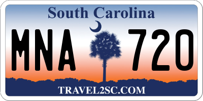 SC license plate MNA720