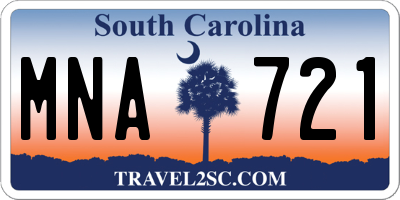 SC license plate MNA721