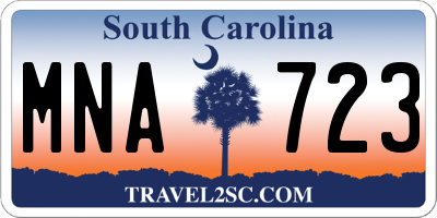 SC license plate MNA723