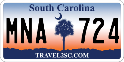 SC license plate MNA724