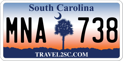 SC license plate MNA738