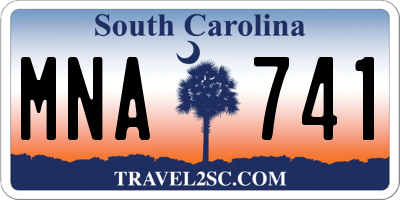 SC license plate MNA741