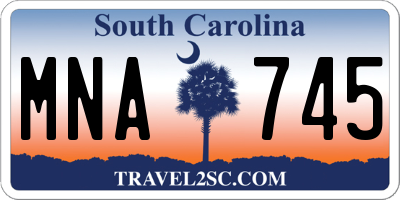 SC license plate MNA745