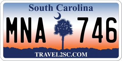 SC license plate MNA746