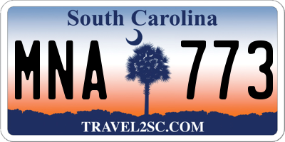 SC license plate MNA773