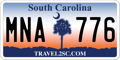 SC license plate MNA776