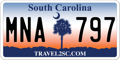 SC license plate MNA797