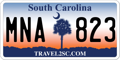 SC license plate MNA823