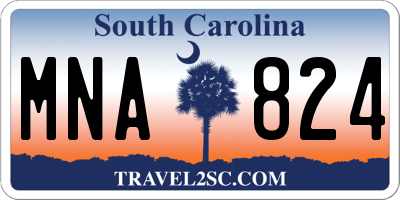 SC license plate MNA824