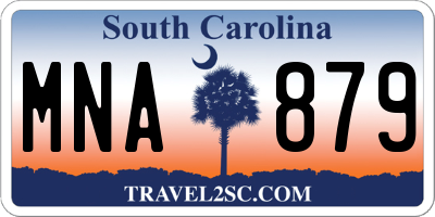 SC license plate MNA879
