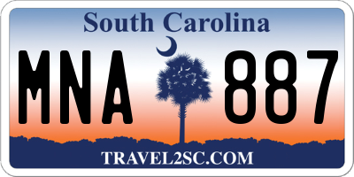 SC license plate MNA887
