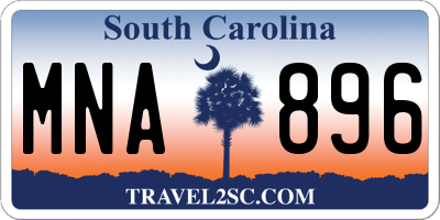 SC license plate MNA896