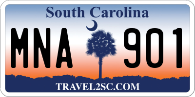 SC license plate MNA901