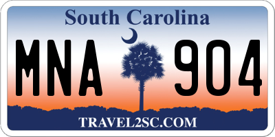 SC license plate MNA904