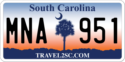 SC license plate MNA951