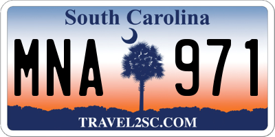 SC license plate MNA971