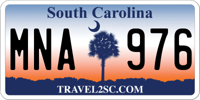 SC license plate MNA976