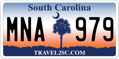 SC license plate MNA979