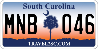 SC license plate MNB046