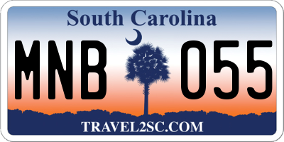 SC license plate MNB055
