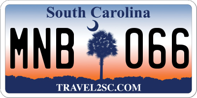 SC license plate MNB066