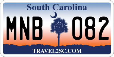 SC license plate MNB082