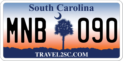 SC license plate MNB090