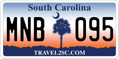 SC license plate MNB095