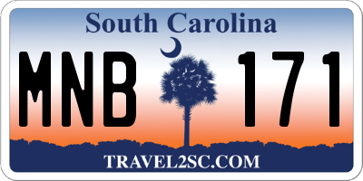 SC license plate MNB171