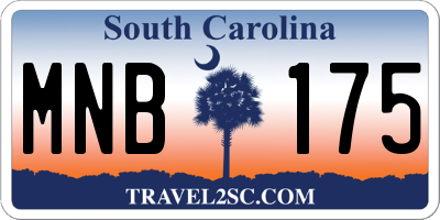 SC license plate MNB175