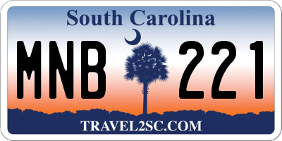 SC license plate MNB221