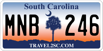 SC license plate MNB246