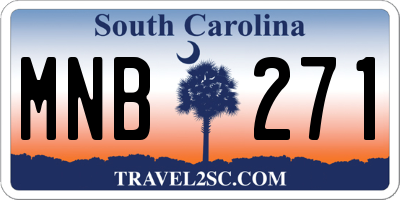 SC license plate MNB271