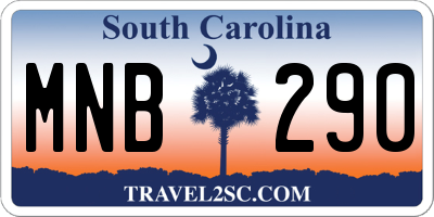 SC license plate MNB290