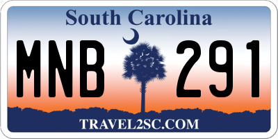SC license plate MNB291