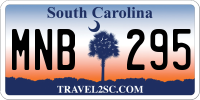 SC license plate MNB295