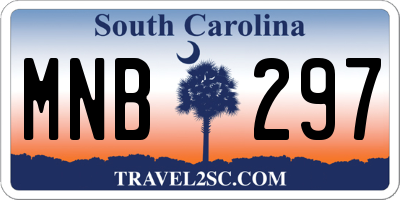 SC license plate MNB297