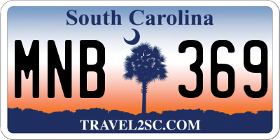SC license plate MNB369