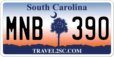 SC license plate MNB390