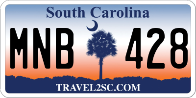 SC license plate MNB428