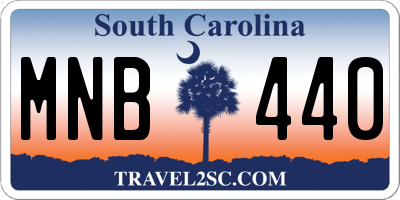 SC license plate MNB440