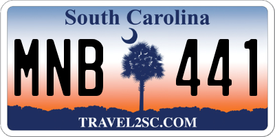 SC license plate MNB441
