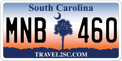 SC license plate MNB460