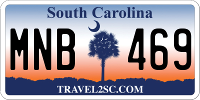 SC license plate MNB469