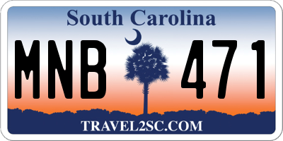 SC license plate MNB471