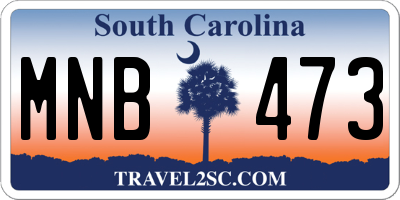 SC license plate MNB473