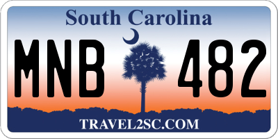 SC license plate MNB482